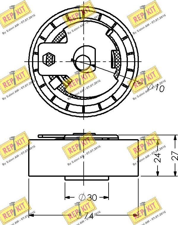 REPKIT RKT2107 - Tensioner Pulley, timing belt autospares.lv