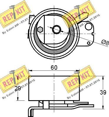 REPKIT RKT2114 - Tensioner Pulley, timing belt autospares.lv