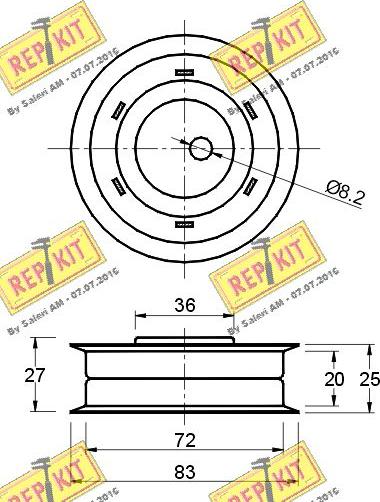 REPKIT RKT2113 - Tensioner Pulley, timing belt autospares.lv