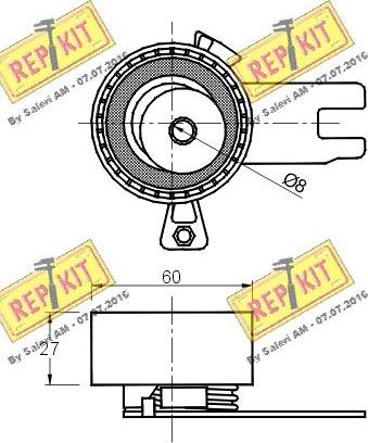 REPKIT RKT2891 - Tensioner Pulley, timing belt autospares.lv