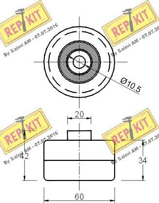 REPKIT RKT2898 - Deflection / Guide Pulley, timing belt autospares.lv