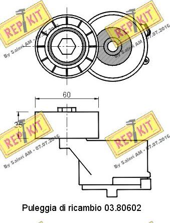 REPKIT RKT2856 - Belt Tensioner, v-ribbed belt autospares.lv