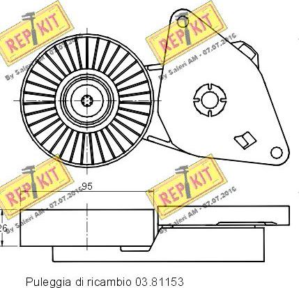 REPKIT RKT2868 - Belt Tensioner, v-ribbed belt autospares.lv