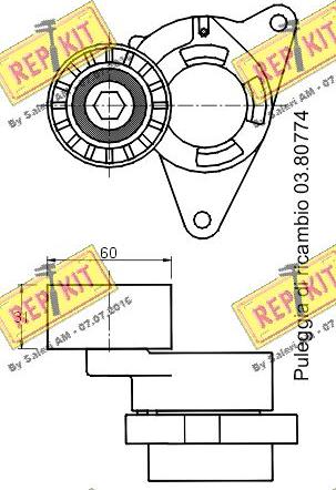 REPKIT RKT2817 - Belt Tensioner, v-ribbed belt autospares.lv