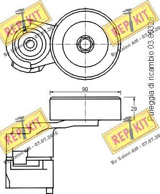 REPKIT RKT2885 - Belt Tensioner, v-ribbed belt autospares.lv