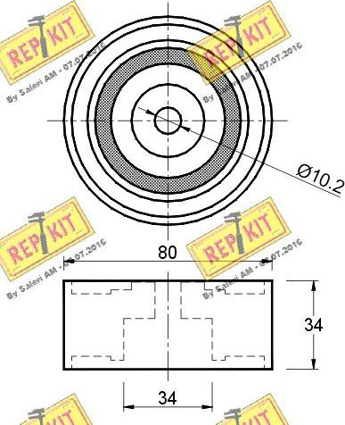 REPKIT RKT2395 - Deflection / Guide Pulley, timing belt autospares.lv
