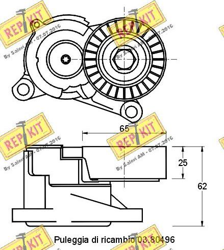 REPKIT RKT2211 - Belt Tensioner, v-ribbed belt autospares.lv