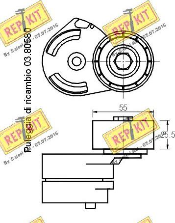 REPKIT RKT2287 - Belt Tensioner, v-ribbed belt autospares.lv