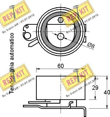 REPKIT RKT2231 - Tensioner Pulley, timing belt autospares.lv