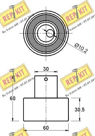 REPKIT RKT2228 - Tensioner Pulley, timing belt autospares.lv