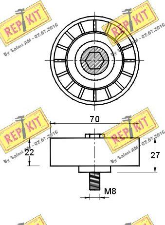 REPKIT RKT2794 - Pulley, v-ribbed belt autospares.lv