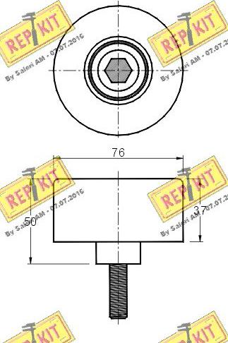 REPKIT RKT2742 - Pulley, v-ribbed belt autospares.lv