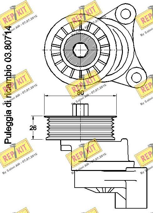 REPKIT RKT2758 - Belt Tensioner, v-ribbed belt autospares.lv