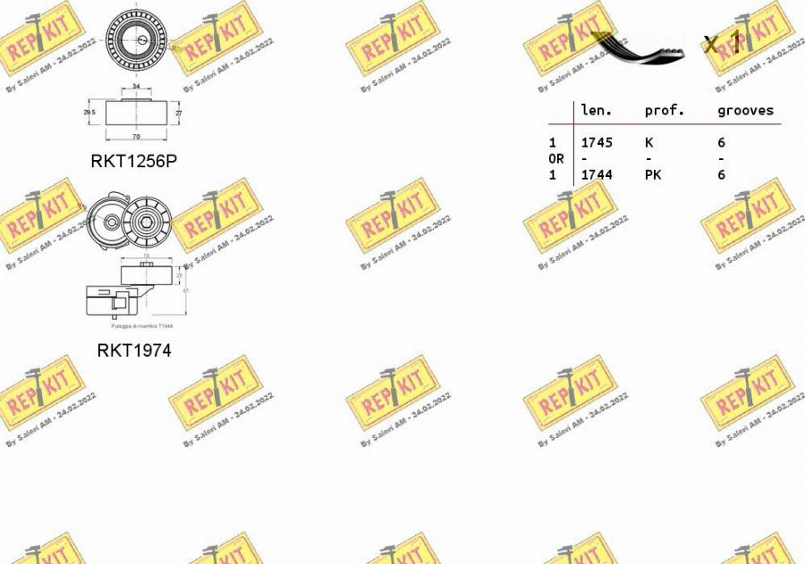 REPKIT RKTA0049 - V-Ribbed Belt Set autospares.lv