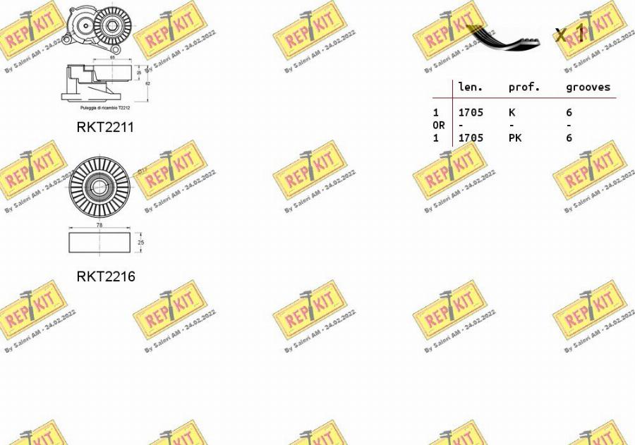 REPKIT RKTA0048 - V-Ribbed Belt Set autospares.lv