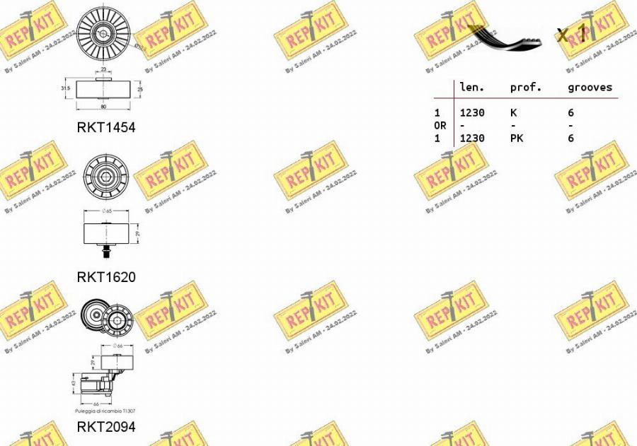 REPKIT RKTA0059 - V-Ribbed Belt Set autospares.lv