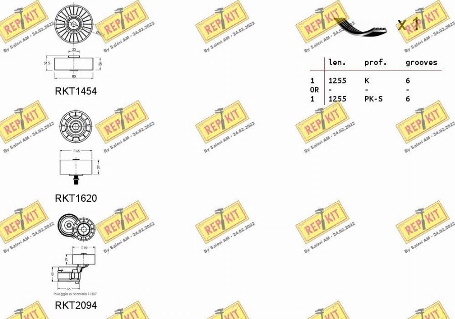 REPKIT RKTA0060 - V-Ribbed Belt Set autospares.lv