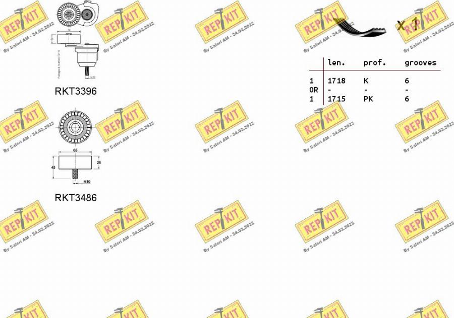 REPKIT RKTA0063 - V-Ribbed Belt Set autospares.lv