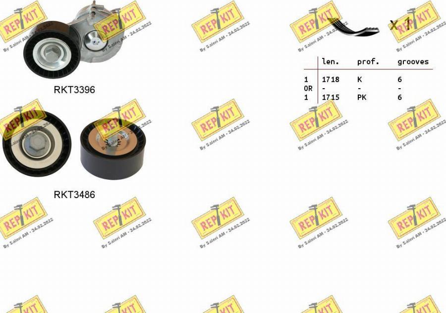 REPKIT RKTA0063 - V-Ribbed Belt Set autospares.lv