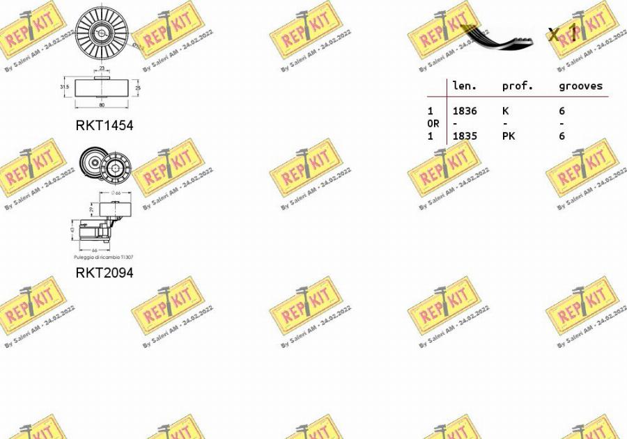 REPKIT RKTA0039 - V-Ribbed Belt Set autospares.lv