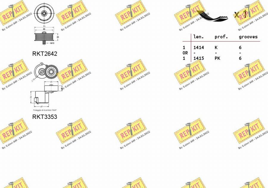 REPKIT RKTA0105 - V-Ribbed Belt Set autospares.lv