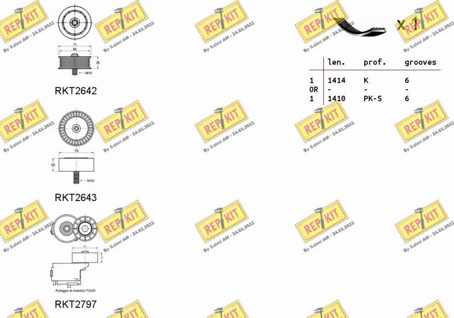 REPKIT RKTA0112 - V-Ribbed Belt Set autospares.lv