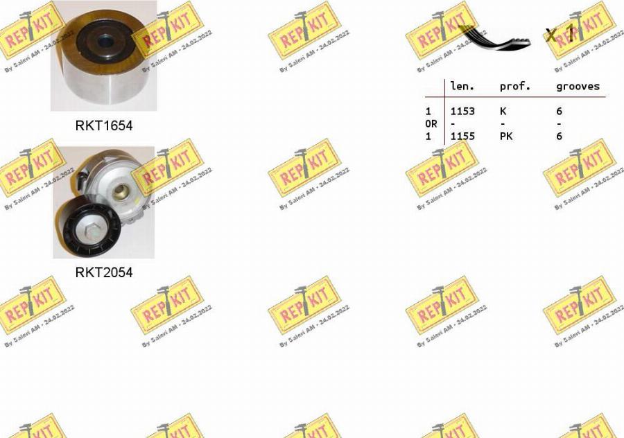 REPKIT RKTA0132 - V-Ribbed Belt Set autospares.lv