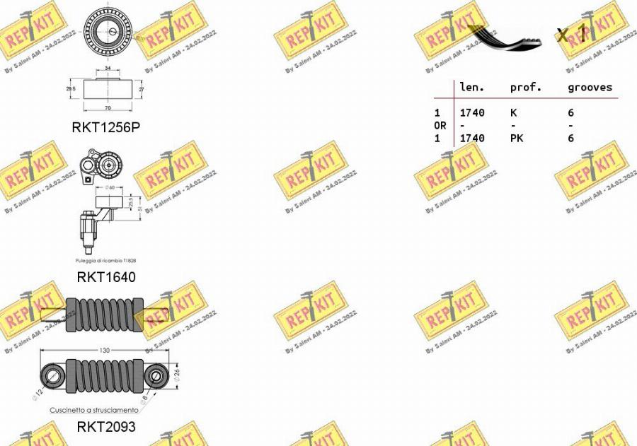 REPKIT RKTA0120 - V-Ribbed Belt Set autospares.lv