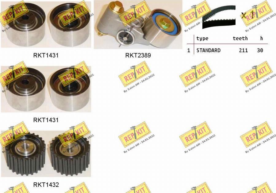 REPKIT RKTK0994 - Timing Belt Set autospares.lv