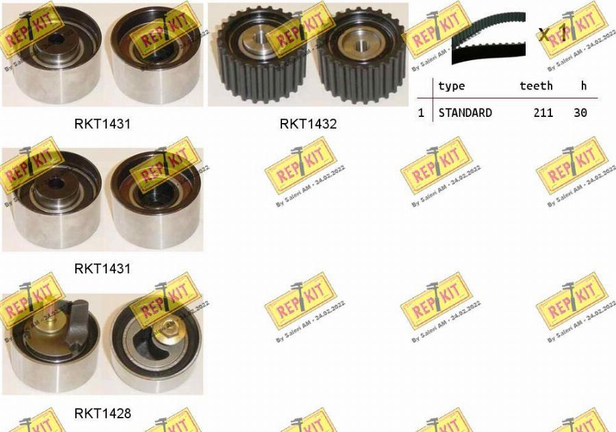 REPKIT RKTK0993 - Timing Belt Set autospares.lv