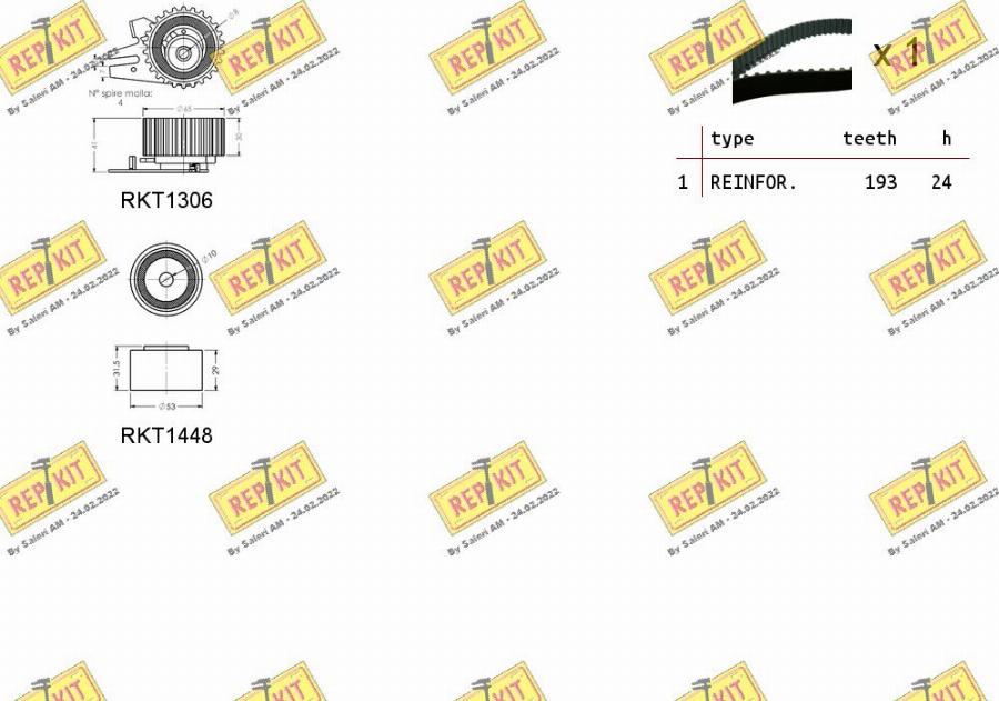 REPKIT RKTK0949 - Timing Belt Set autospares.lv