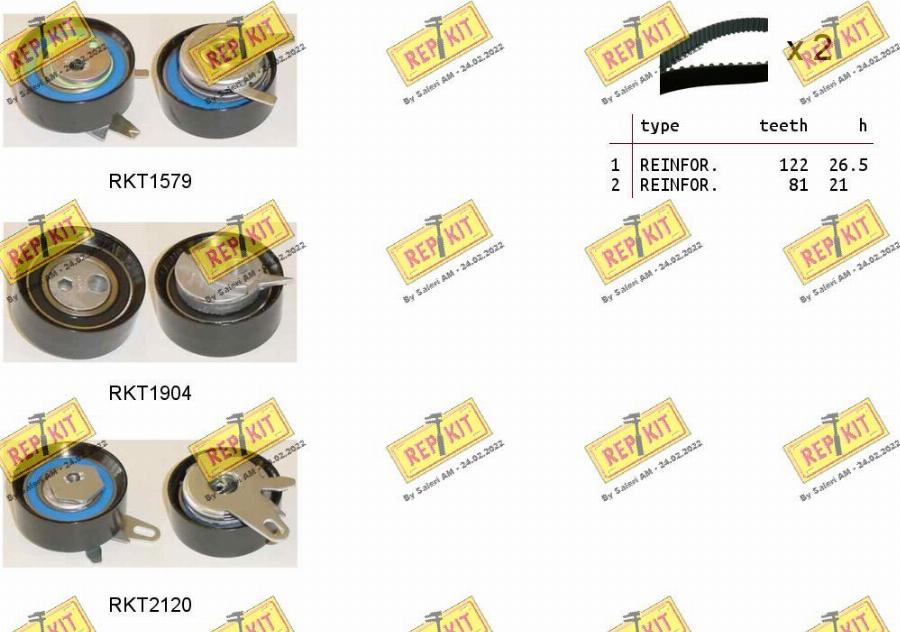 REPKIT RKTK0946 - Timing Belt Set autospares.lv