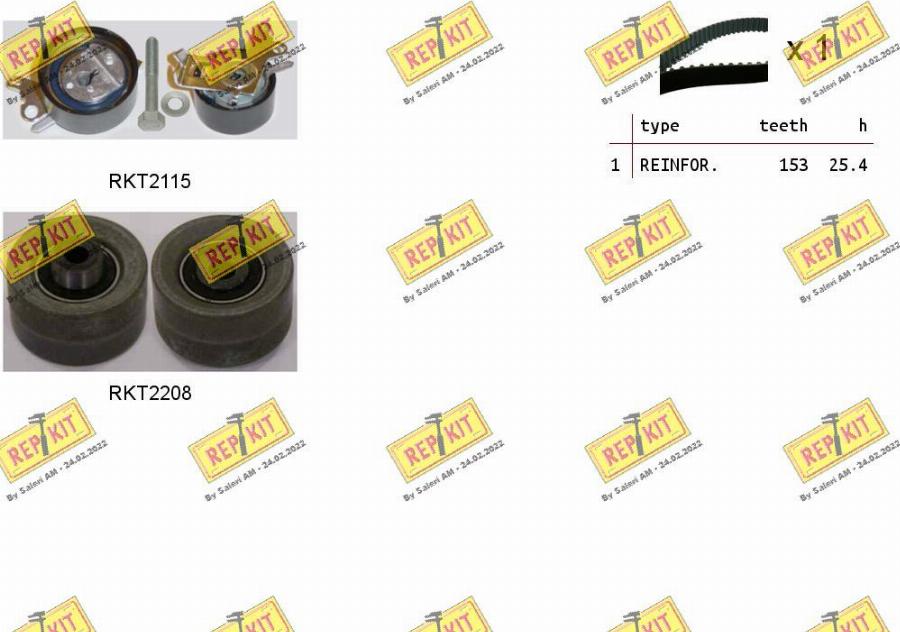 REPKIT RKTK0948 - Timing Belt Set autospares.lv