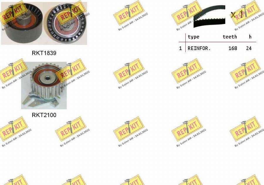 REPKIT RKTK0947 - Timing Belt Set autospares.lv