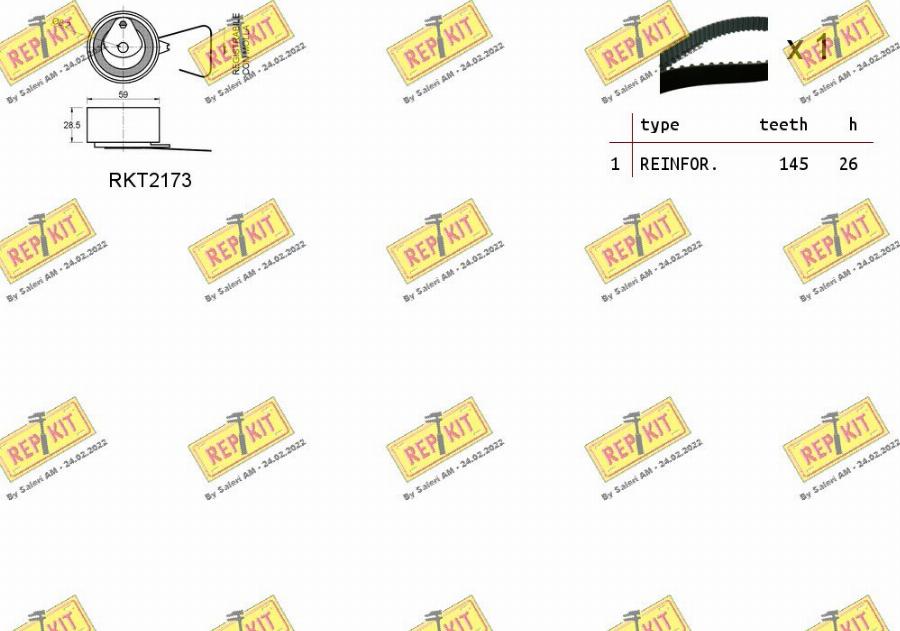 REPKIT RKTK0954 - Timing Belt Set autospares.lv