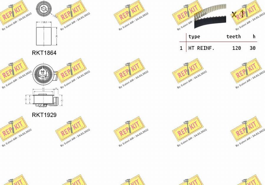 REPKIT RKTK0951 - Timing Belt Set autospares.lv