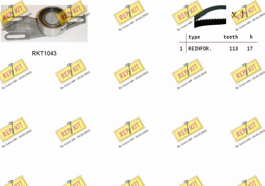 REPKIT RKTK0967 - Timing Belt Set autospares.lv