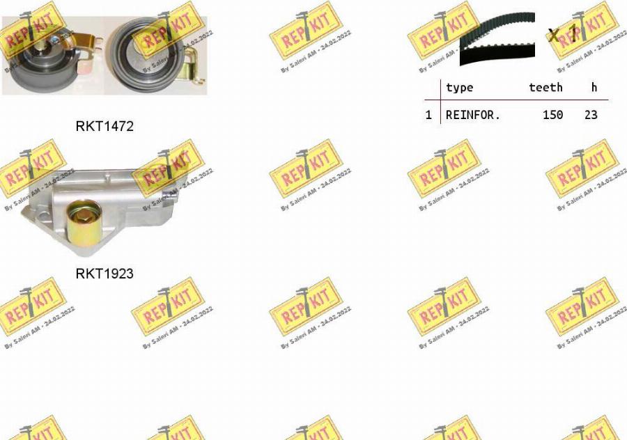 REPKIT RKTK0909 - Timing Belt Set autospares.lv