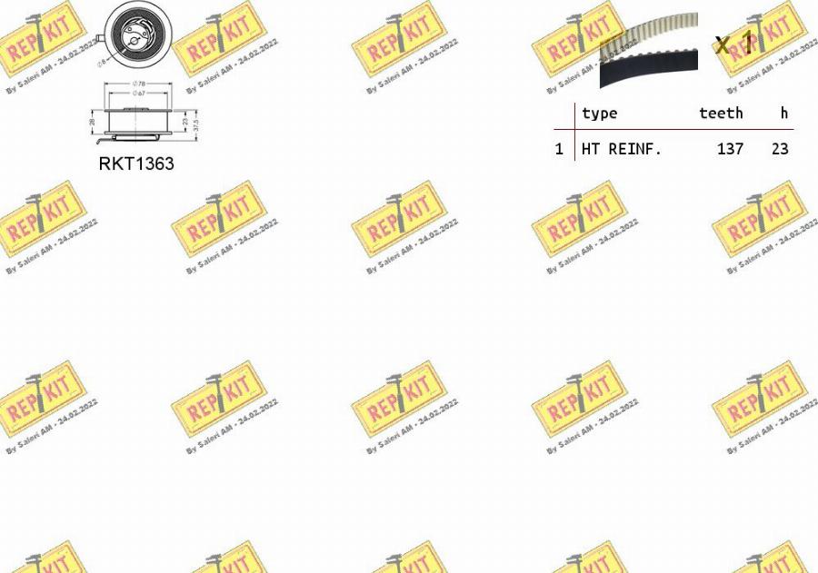 REPKIT RKTK0918 - Timing Belt Set autospares.lv