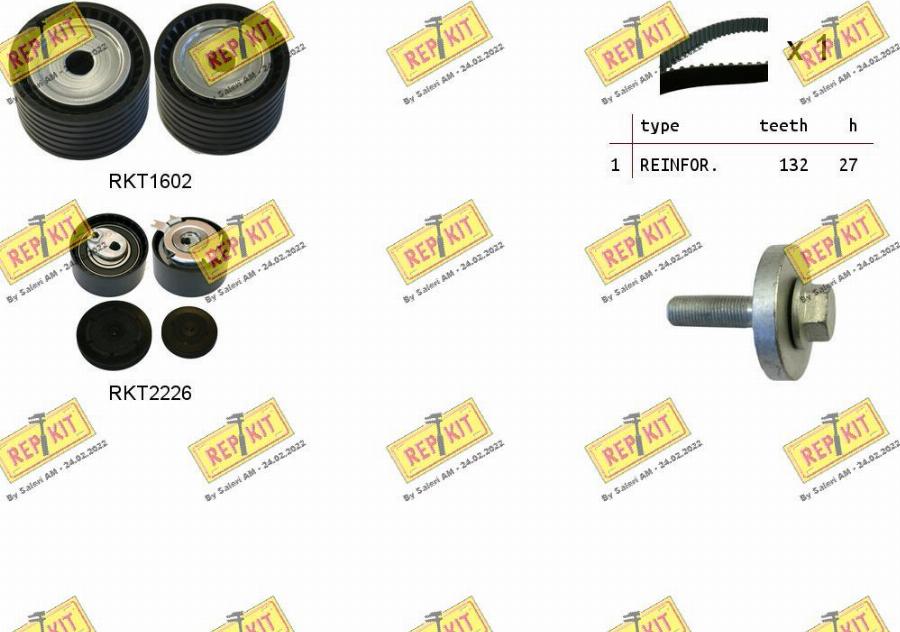 REPKIT RKTK0912 - Timing Belt Set autospares.lv