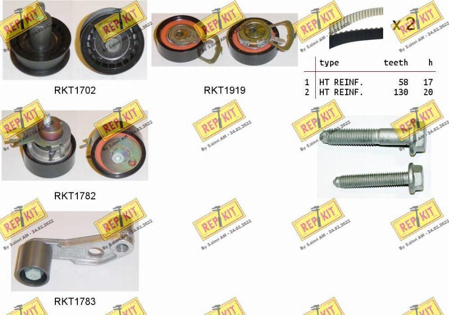 REPKIT RKTK0939 - Timing Belt Set autospares.lv