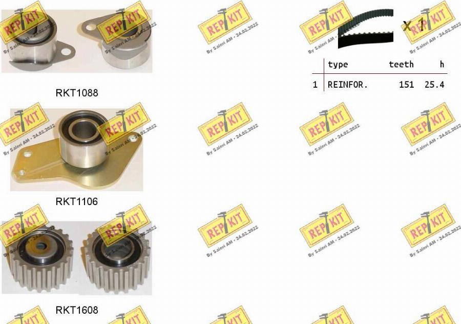 REPKIT RKTK0935 - Timing Belt Set autospares.lv