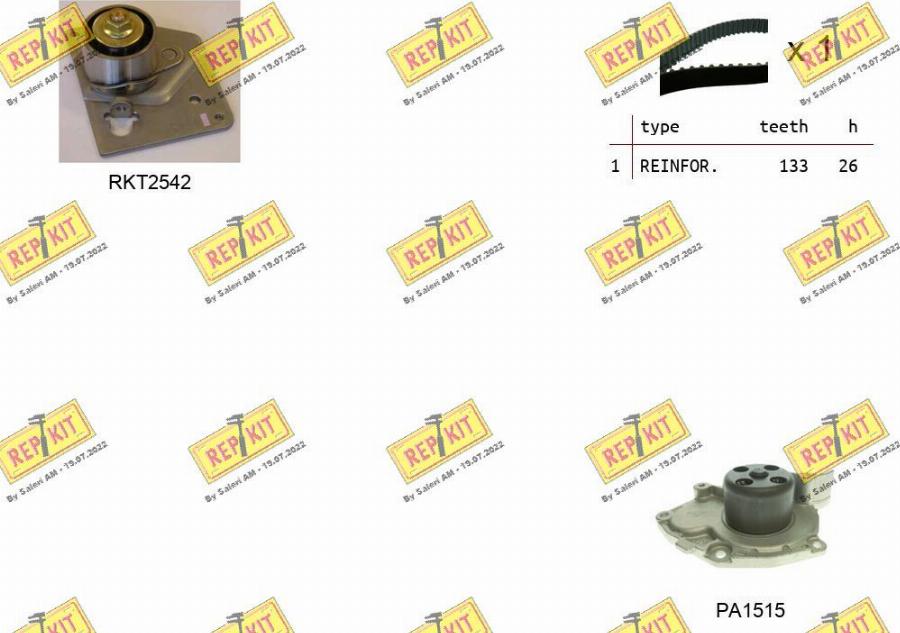 REPKIT RKTK0931PA2 - Water Pump & Timing Belt Set autospares.lv