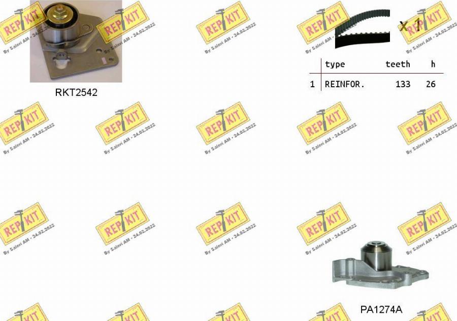 REPKIT RKTK0931PA - Water Pump & Timing Belt Set autospares.lv