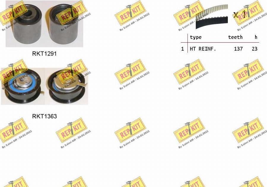 REPKIT RKTK0938 - Timing Belt Set autospares.lv