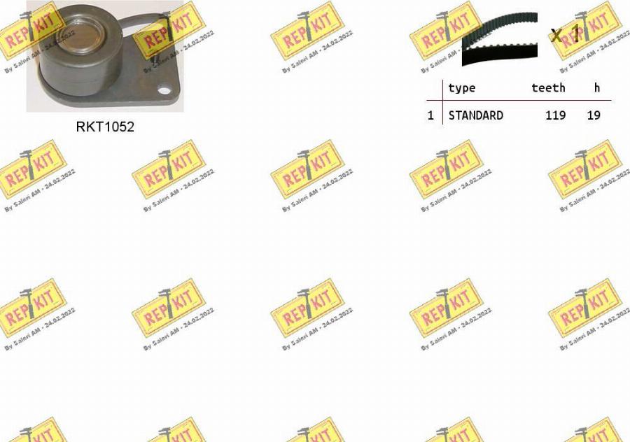 REPKIT RKTK0974 - Timing Belt Set autospares.lv