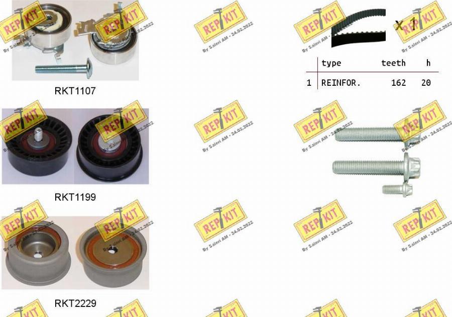 REPKIT RKTK0849 - Timing Belt Set autospares.lv