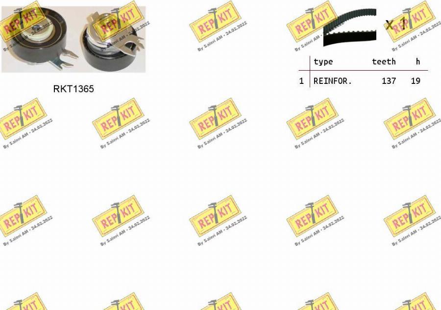 REPKIT RKTK0854 - Timing Belt Set autospares.lv