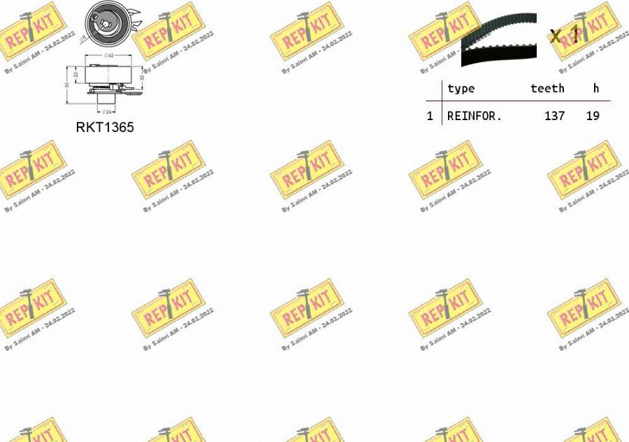 REPKIT RKTK0854 - Timing Belt Set autospares.lv