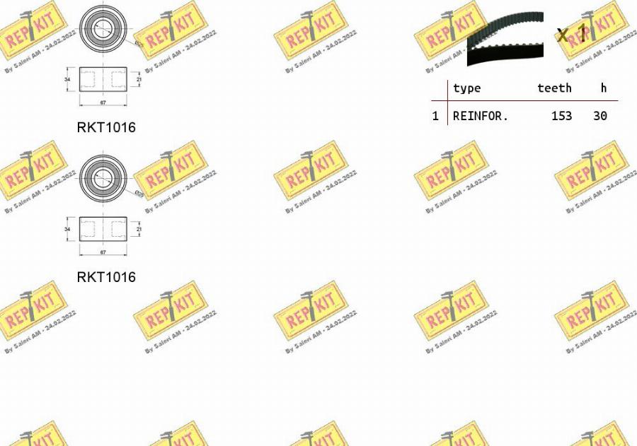 REPKIT RKTK0850 - Timing Belt Set autospares.lv